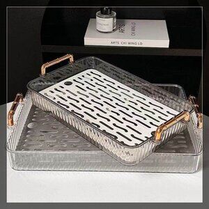 Modern Acrylic Serving Tray Set